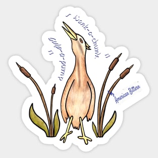 American Bittern Singing Sticker